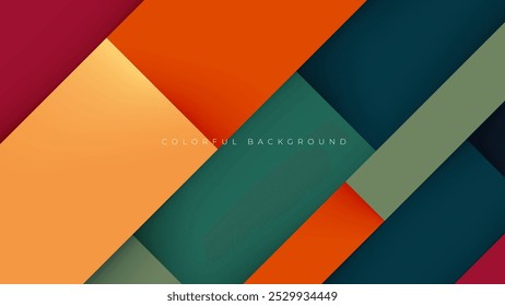 Fondo Abstractas de papercut Vector de diseño de recorte de forma colorida