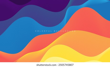 Abstract papercut background colorful wavy shape cutout design vector