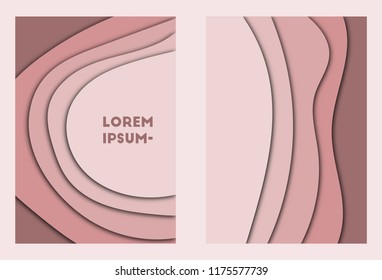 Abstract papercut background with layered shape, vector design for business activity