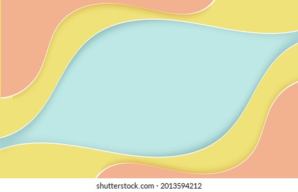 Abstract papercut background. modern wavy layers composition. Liquid color. Fluid shapes .Paper cut style, 3d effect imitation, space for text. Fit for banner, invitation, poster or web site design