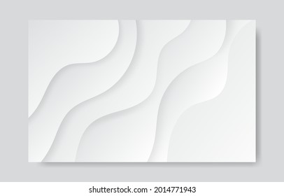 Abstract papercut background. modern wavy composition. white paper layers. Fluid shapes .Paper cut style, 3d effect imitation, space for text. Fit for banner, invitation, poster or web site design
