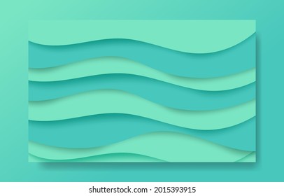 Abstract papercut background. modern wavy composition. blue paper layers. Fluid shapes .Paper cut style, 3d effect imitation, space for text. Fit for banner, invitation, poster or web site design