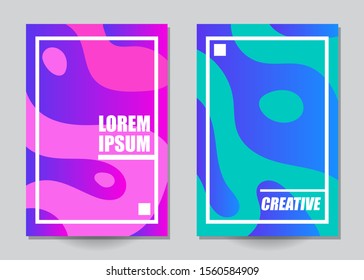 abstract papercut background with pink and blue colours. Template for the design of a book cover, flyer or poster. Vector eps 10