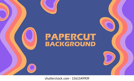 abstract papercut background. Template for the design of a web, presentation, flyer or poster. Vector eps 10
