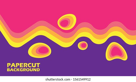 abstract papercut background. Template for the design of a web, presentation, flyer or poster. Vector eps 10