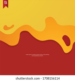 Abstract papercut background. Warm color tone concept.Eps10