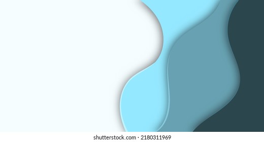Abstract papercut background. wave vector 3d design organic layers. layout blank use for text message presentations. flyer wallpaper.