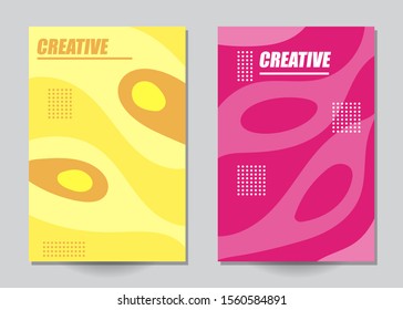 abstract papercut background with yellow and red colours. Template for the design of a book cover, flyer or poster. Vector eps 10