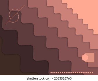 Afiche de fondo de gradiente marrón de papel abstracto