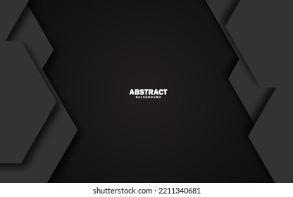 Abstract papercut dark black background vector