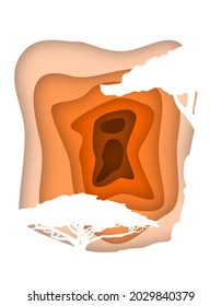 Abstract papercut design of jungle of africa