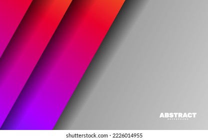 Abstract papercut gradient color background vector