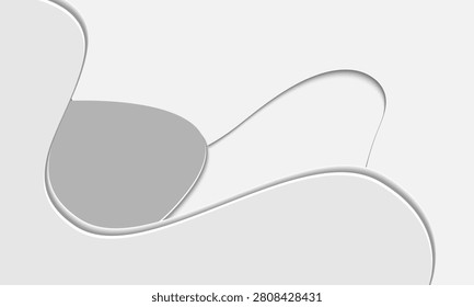 Abstract papercut grey background design template 
