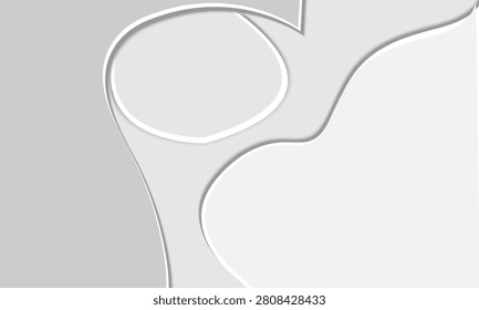 Abstract papercut grey background design
