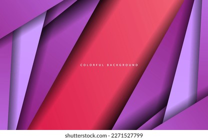 abstract papercut layer purple background vector