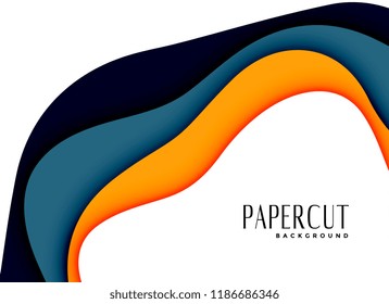 abstract papercut layred background design