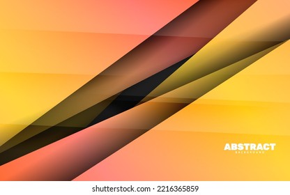 Resumen de la capa de superposición de papel de la capa de color naranja vector de fondo
