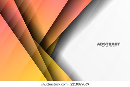 Resumen de la capa de superposición de papel de la capa de color naranja vector de fondo