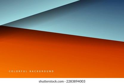 Resumen de la capa de superposición de papel de la capa de color naranja vector de fondo