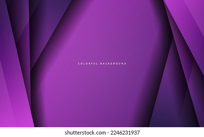 Abstract papercut purple color background vector