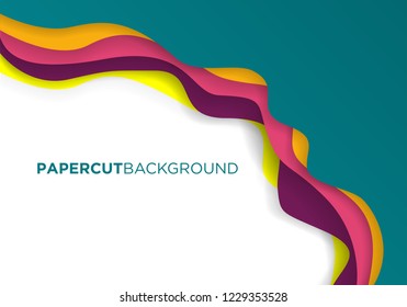 abstract papercut shape background with trendy style and modern concept. vector eps 10
