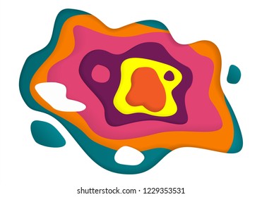 abstract papercut shape background with trendy style and modern concept. vector eps 10