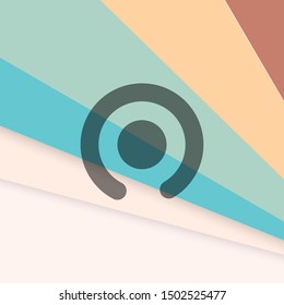 Abstract papercut smooth blue background vector with logo - eps 10 vector