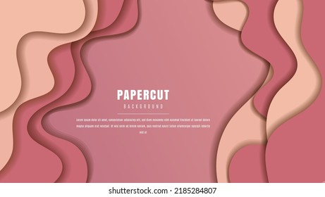 Abstract Papercut Style Design Background Good For Banner, Motion, Web Or Poster