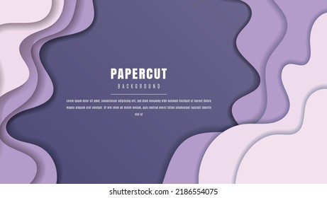 Abstract Papercut Style Design Background Good For Banner, Motion, Web Or Poster