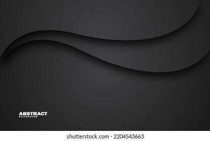 Abstract papercut wave shape background vector