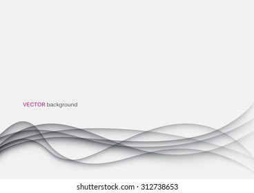 Abstract papercut waves background template in white