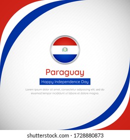 Abstract Paraguay country flag background. Classic happy independence day of Paraguay vector illustration.