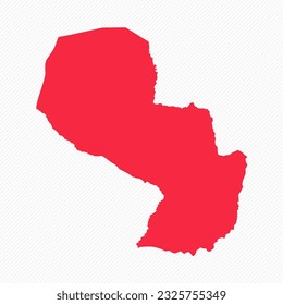 Resumen Paraguay Simple Map Background, se puede usar para diseños de negocios, presentaciones o cualquier diseño adecuado.