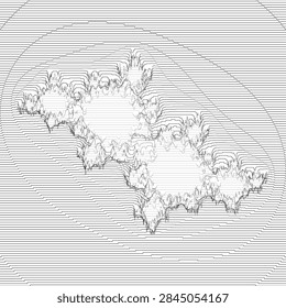 abstract parallel vector lines julia set fractal escape time pattern black white texture