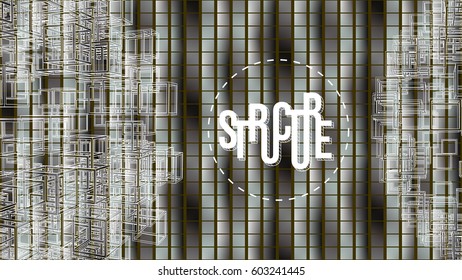 Abstract parametric background. Connection structure. Vector illustration.