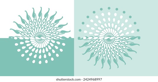 Abstract parametric background.Fashion vector illustration.