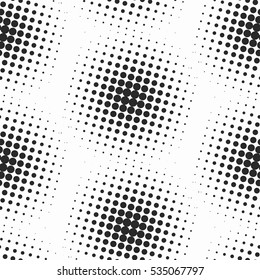 Abstract parametric pattern made of dots. Seamless generative vector texture. Monochromatic duotone style