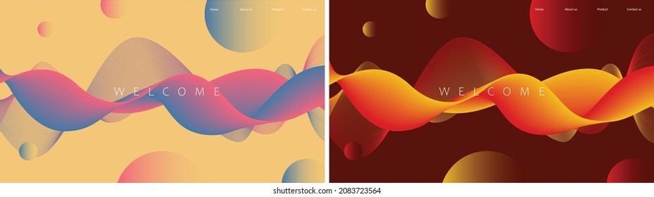 Abstract Parametric And Wavy  Style Patterns Color Spectrum  For Website, Social Media Templates, Wallpapers, Fabric Designs, Posters, Etc