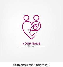 Abstract parents logo design. Vector image. 