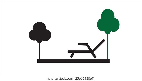 Abstract "Park Vector Line Icon Set – Outdoor Recreation on white background.