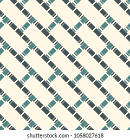 Abstract parquet background. Seamless surface pattern with repeated diagonal rectangular tiles. Running bond wallpaper. Classic geometric ornament. Modern flooring checkered digital paper. Vector art
