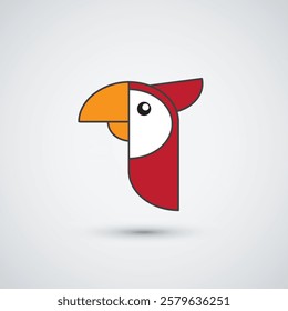 Abstract parrot bird logo design  template