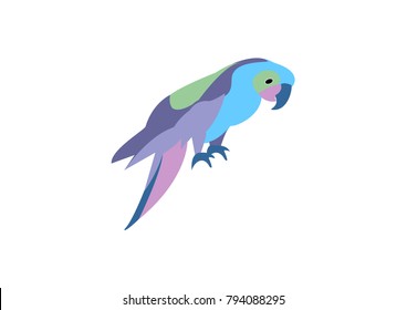 abstract parrot design logo or icon