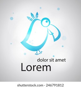 Abstract parrot logo. Abstract bird logo template. Business abstract logo. As sign, symbol, web, label. Vector illustration.