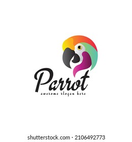 abstract parrot logo design, colorful bird logo, modern, vector, icon