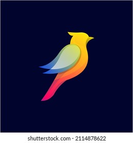 Abstract Parrot Logo Gradient color