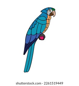 Abstract Parrot.Vector illustration isolated on white background.