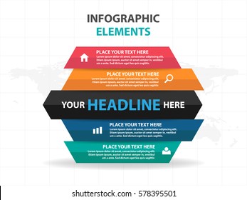 Abstract part of hexagon business Infographics elements, presentation template flat design vector illustration for web design marketing advertising