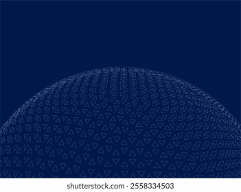 Abstract Particle Background with Copy Space sphere. Vector illustration