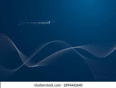 Abstract Particle Background. Vector Technology Illustration.